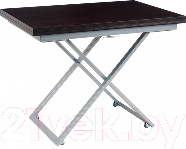 Изображение товара Стол-трансформер Levmar Compact We (венге/опоры серебристый)