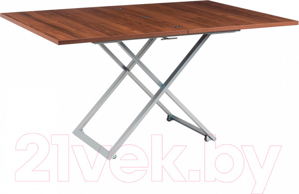 Изображение товара Стол-трансформер Levmar Compact MW (миланский орех/опоры серебристый)