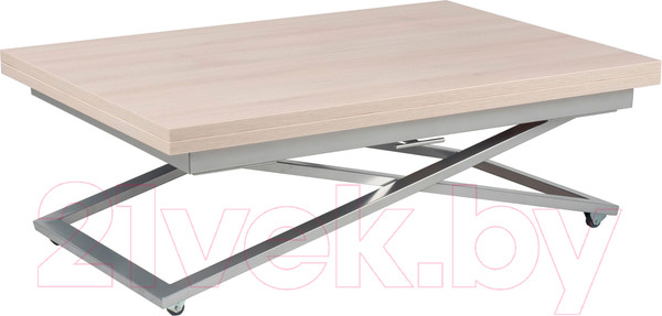 Изображение товара Стол-трансформер Levmar Compact D68 (дуб шамони светлый/опоры серебристый)