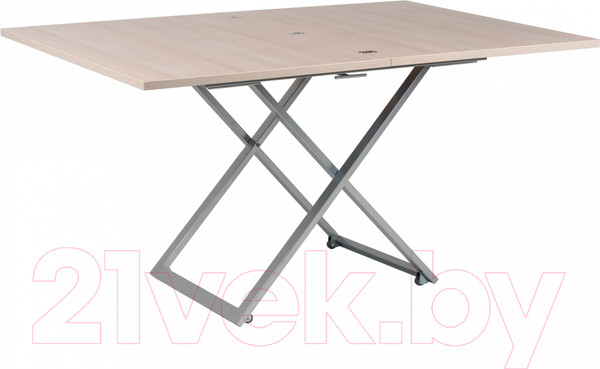 Изображение товара Стол-трансформер Levmar Compact D68 (дуб шамони светлый/опоры серебристый)