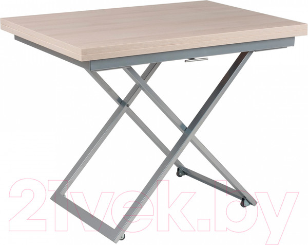 Изображение товара Стол-трансформер Levmar Compact D68 (дуб шамони светлый/опоры серебристый)