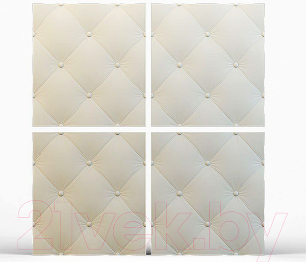 Изображение товара Гипсовая панель Polinka Кожаный диван К1 (420x420, белый)