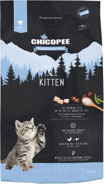 Изображение товара Сухой корм для кошек Chicopee HNL Kitten для котят и беременных кошек (1.5кг)