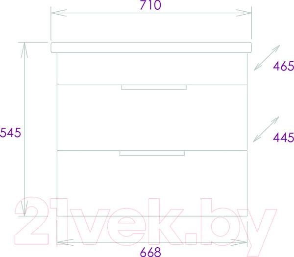 Изображение товара Тумба с умывальником Onika Легран 70.13 107048 + Фостер 70