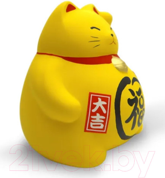 Изображение товара Копилка Hatamoto Кот MN-03 (желтый)