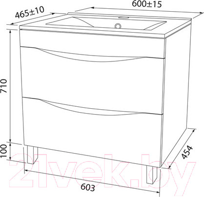 Изображение товара Тумба под умывальник IDDIS Cloud CLO60WFi95