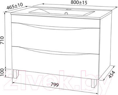 Изображение товара Тумба под умывальник IDDIS Cloud CLO80WFi95