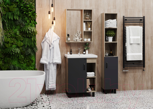 Изображение товара Тумба с умывальником Onika Тимбер 60.01 106116 + Фостер 60