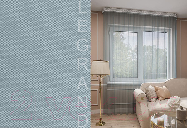 Изображение товара Гардина LEGRAND Грек 300x280 / 58 088 166 с утяжелителем (изумруд)