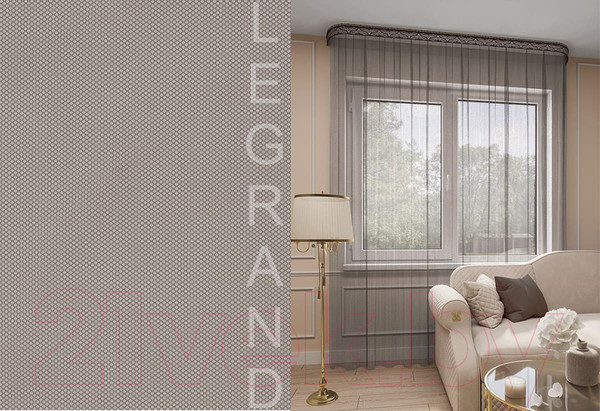 Изображение товара Гардина LEGRAND Грек 500x260 / 58 084 755 с утяжелителем (шоколад)