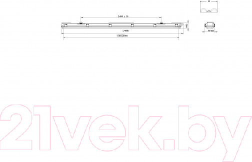 Изображение товара Светильник линейный ЭРА SPP-101-0-002-060 / Б0043657
