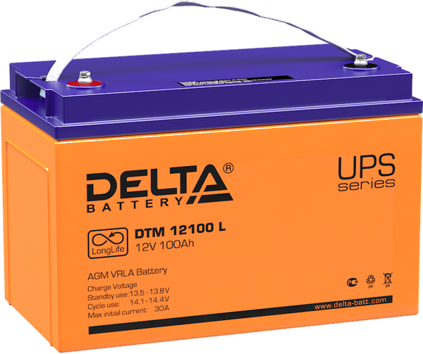 Изображение товара Аккумуляторная батарея DELTA DTM 12100L
