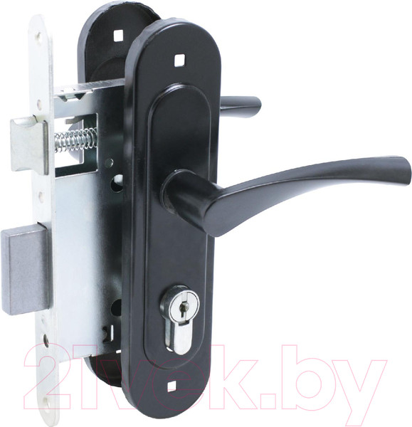 Изображение товара Замок врезной Птимаш ЗВ4-3.07 / ЗВ4-0623 (черный)