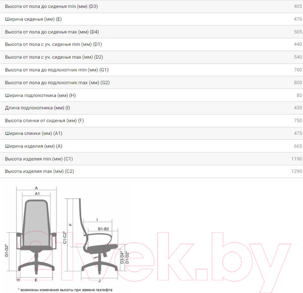 Изображение товара Кресло офисное Metta SU-BK130-10 PL (черный)