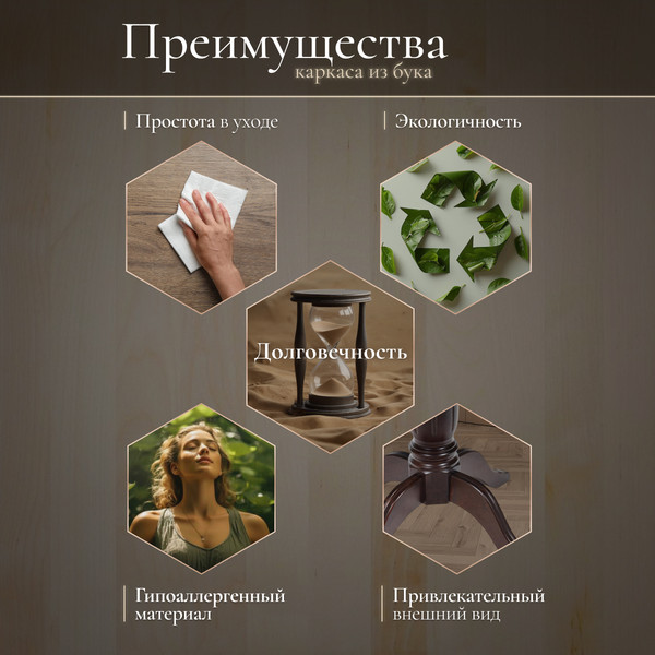 Изображение товара Обеденный стол Tetchair Stefano круглый (бук/Tobacco)