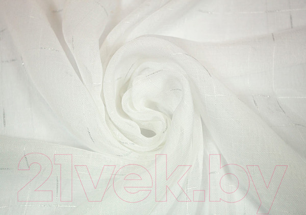 Изображение товара Гардина LEGRAND Лён 500x260 / 58 084 736 с утяжелителем (белый/серебристый)