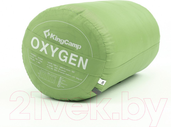 Изображение товара Спальный мешок KingCamp Oxygen +8C / KS3122-GR-R (зеленый)