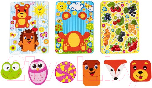 Изображение товара Сортер Bondibon Картинки-сортеры. В лесу 3 в 1 / ВВ5179