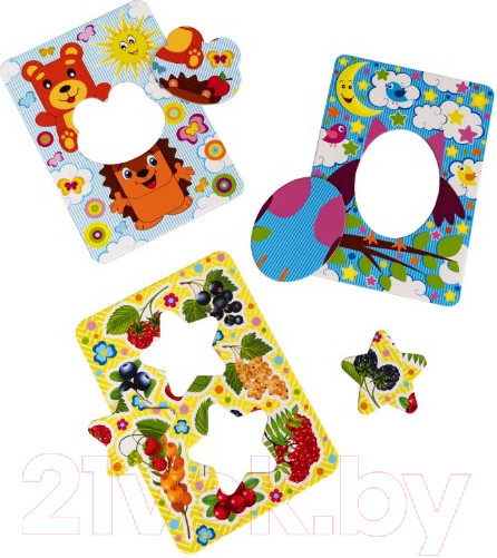 Изображение товара Сортер Bondibon Картинки-сортеры. В лесу 3 в 1 / ВВ5179