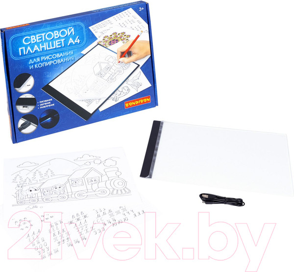 Изображение товара Набор для творчества Bondibon Световой планшет для рисования и копирования / ВВ5195