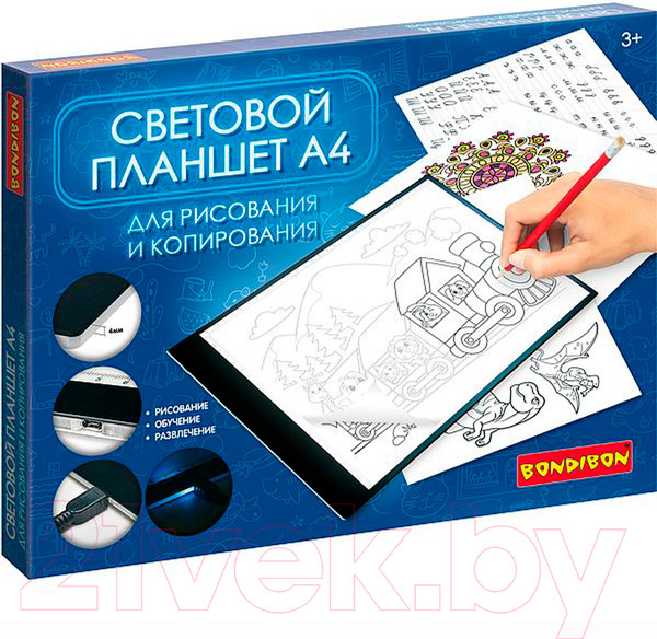 Изображение товара Набор для творчества Bondibon Световой планшет для рисования и копирования / ВВ5195