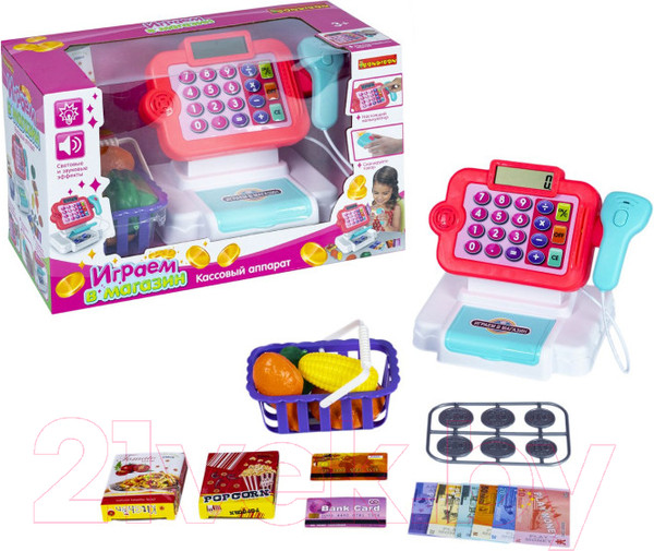 Изображение товара Касса игрушечная Bondibon Играем в магазин с кассовым аппаратом / ВВ5283