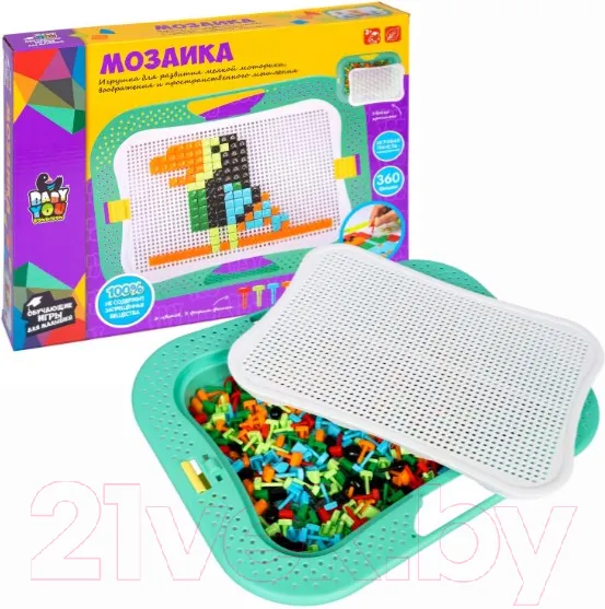 Изображение товара Развивающая игра Bondibon Мозаика для малышей пиксельная / ВВ5319