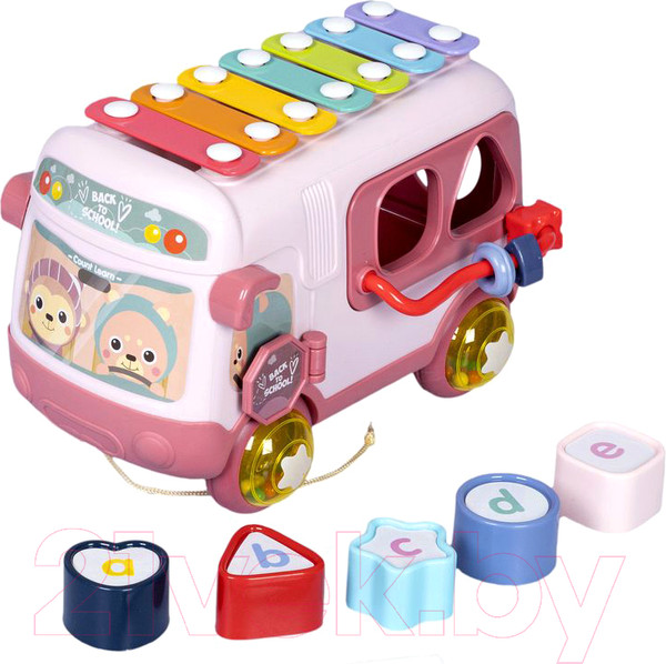 Изображение товара Сортер Bondibon Baby You Сортер Автобус / ВВ5321 (розовый)