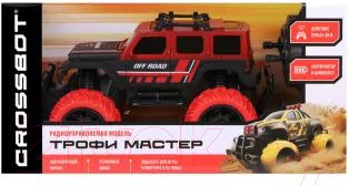 Изображение товара Радиоуправляемая игрушка Crossbot Джип Трофи Герой / 870595 (черный/красный)