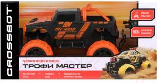 Изображение товара Радиоуправляемая игрушка Crossbot Джип Трофи Мастер / 870596 (черный/оранжевый)