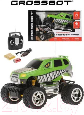 Изображение товара Радиоуправляемая игрушка Crossbot Джип Монстр трак Динозавр / 870609 (зеленый)