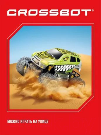 Изображение товара Радиоуправляемая игрушка Crossbot Джип Монстр трак Динозавр / 870609 (зеленый)