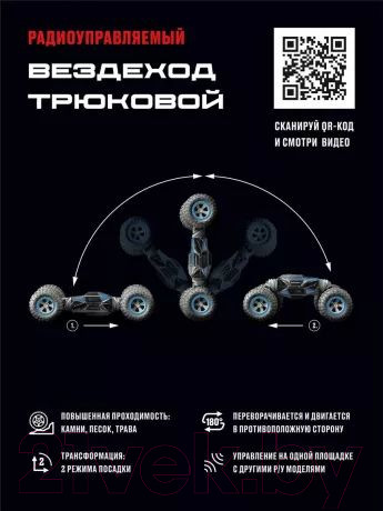 Изображение товара Радиоуправляемая игрушка Crossbot Машина Трансформация / 870613 (синий)