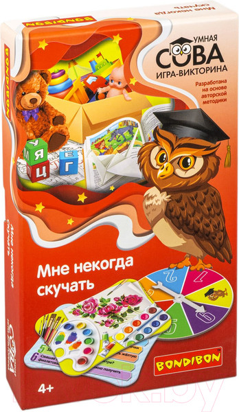 Изображение товара Настольная игра Bondibon Игра-викторина Умная Сова Мне некогда скучать / ВВ4856