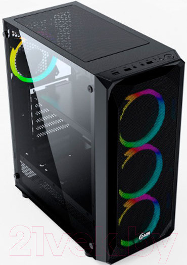 Изображение товара Корпус для компьютера Powercase Mistral Z4 Mesh LED / CMIZB-L4 (черный)