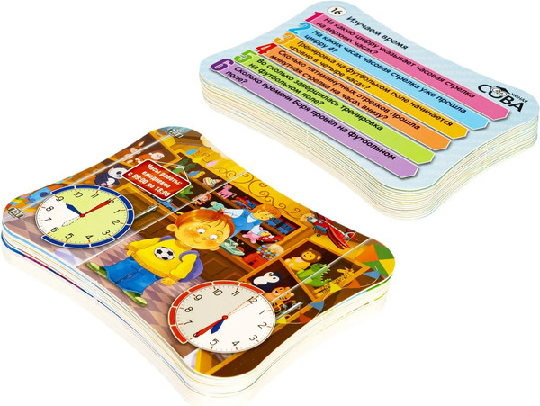 Изображение товара Настольная игра Bondibon Умная сова. Изучаем время / ВВ5199