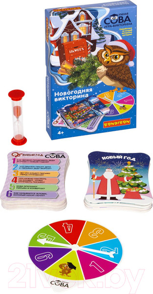 Изображение товара Настольная игра Bondibon Умная сова. Новогодняя викторина / ВВ5215