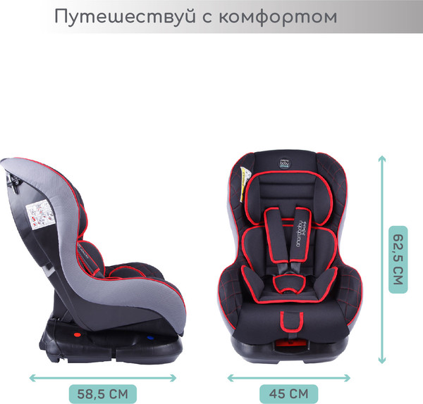 Изображение товара Автокресло Amarobaby Safety / AB212004SChK/09 (черный/красный)