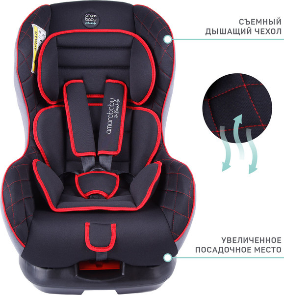 Изображение товара Автокресло Amarobaby Safety / AB212004SChK/09 (черный/красный)