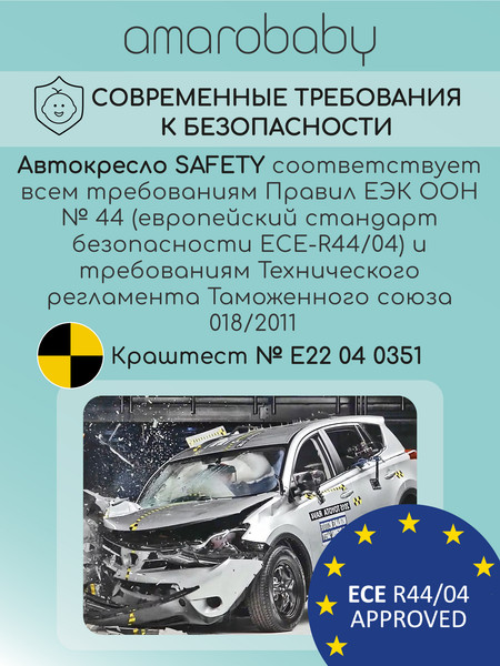 Изображение товара Автокресло Amarobaby Safety / AB212004SChS/09 (черный/серый)