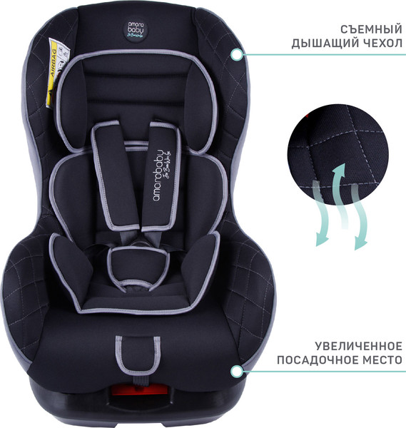 Изображение товара Автокресло Amarobaby Safety / AB212004SChS/09 (черный/серый)