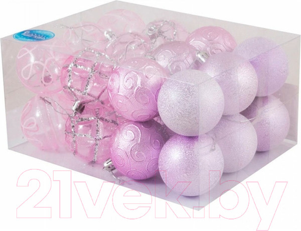 Изображение товара Набор шаров новогодних Волшебная страна SYCB17-338 / 003336 (24шт)