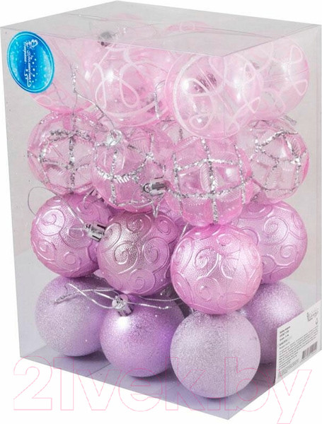 Изображение товара Набор шаров новогодних Волшебная страна SYCB17-338 / 003336 (24шт)