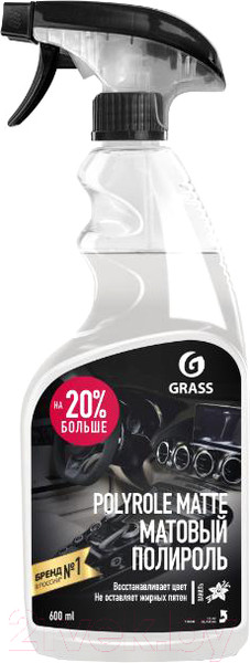 Изображение товара Полироль для пластика Grass Polyrole Matte Vanila очиститель / 110395 (600мл)