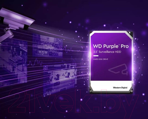 Изображение товара Жесткий диск Western Digital Purple Pro 18TB (WD181PURP)
