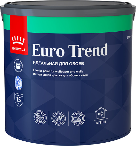 Изображение товара Краска Tikkivala Euro Trend A (2.7л, матовый)