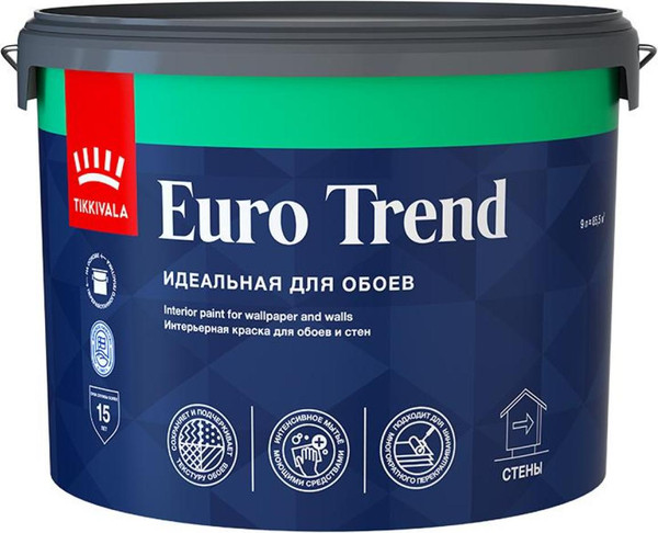 Изображение товара Краска Tikkurila Euro Trend A (9л, матовый)