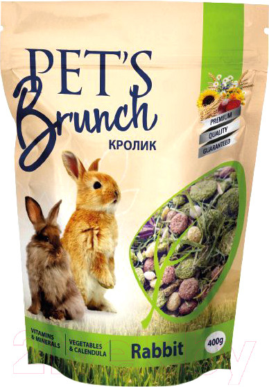 Изображение товара Корм для грызунов Pet's Brunch Рацион для кроликов (400г)