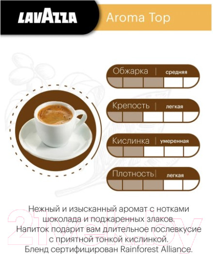Изображение товара Кофе в зернах Lavazza Aroma Top / 2962 (1кг)