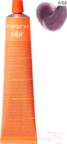 Изображение товара Крем-краска для волос Inebrya На семенах льна и алоэ вера 8/02 (100мл, светло-русый фиолетовый)